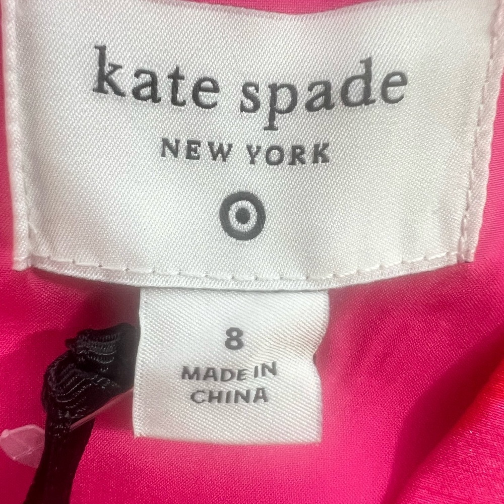 Kate Spade New York Red and Pink Sleeveless V-Neck Midi Dress - Picture 7 of 9